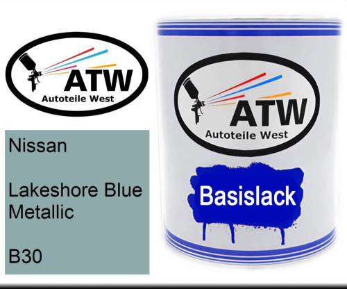 Nissan, Lakeshore Blue Metallic, B30: 1L Lackdose, von ATW Autoteile West.